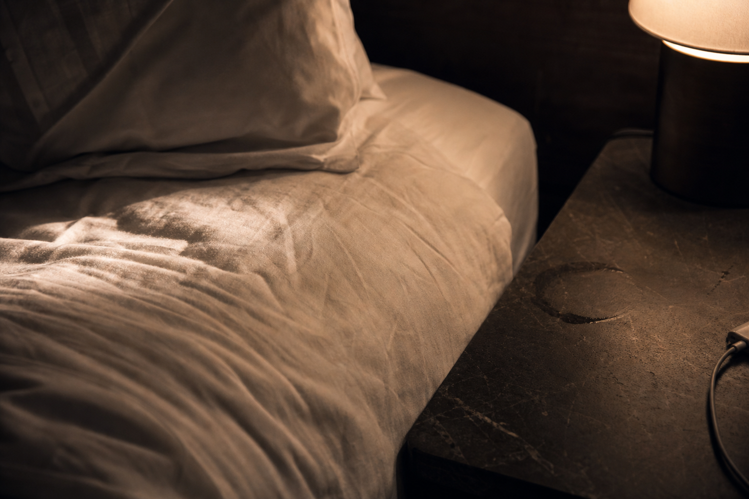 NOCTE bed after a quiet night of rest.