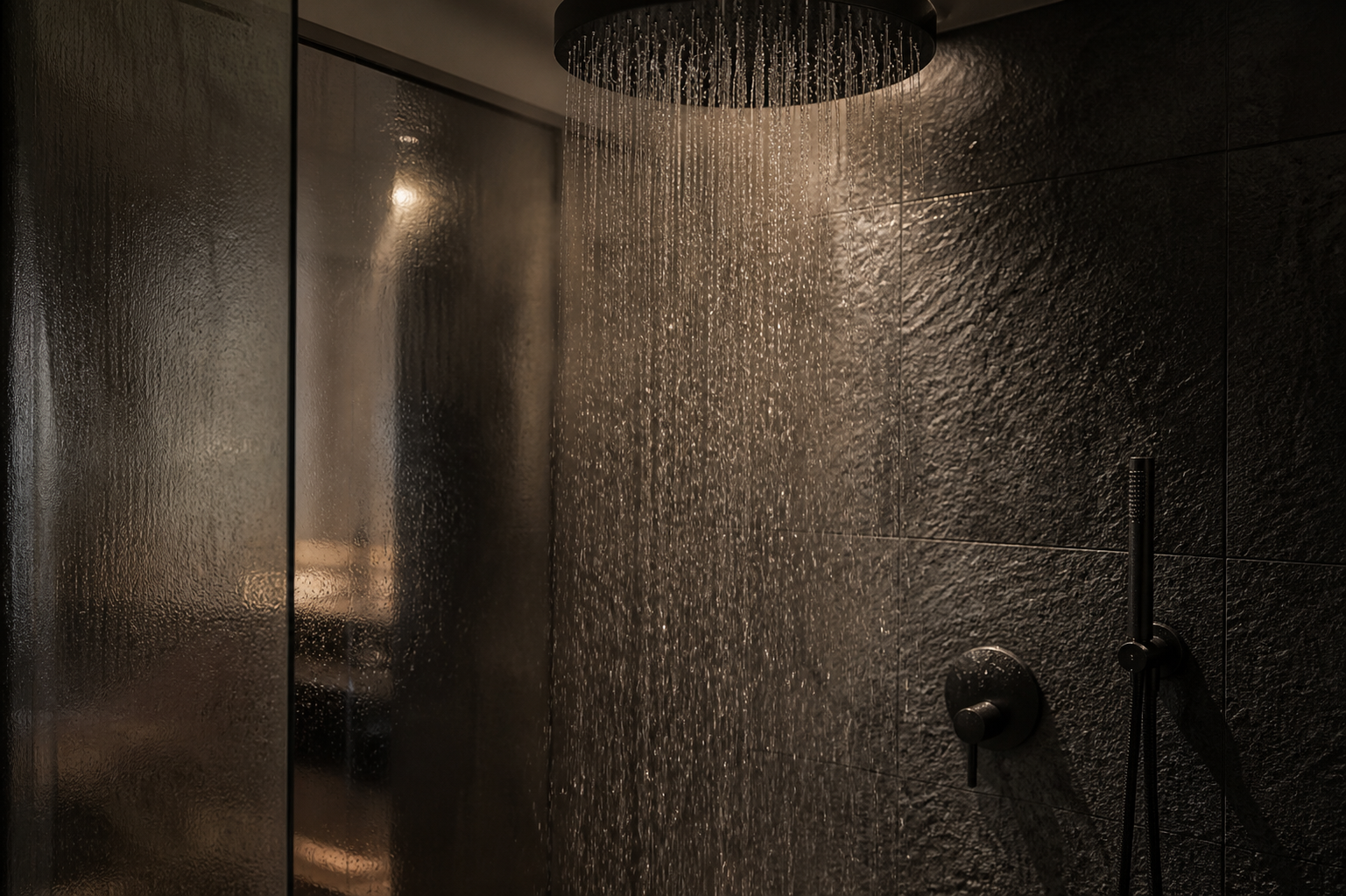 NOCTE rain shower with water in motion.