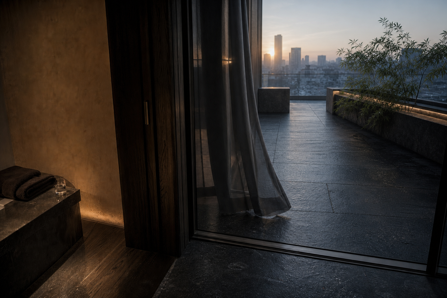 NOCTE room as dawn gradually returns.